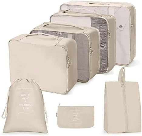 Toketa Travel Packing Cubes 7 Set, Mesh Polyester Waterproof Travel Organizer, 15.75 in Foldable ... | Amazon (CA)