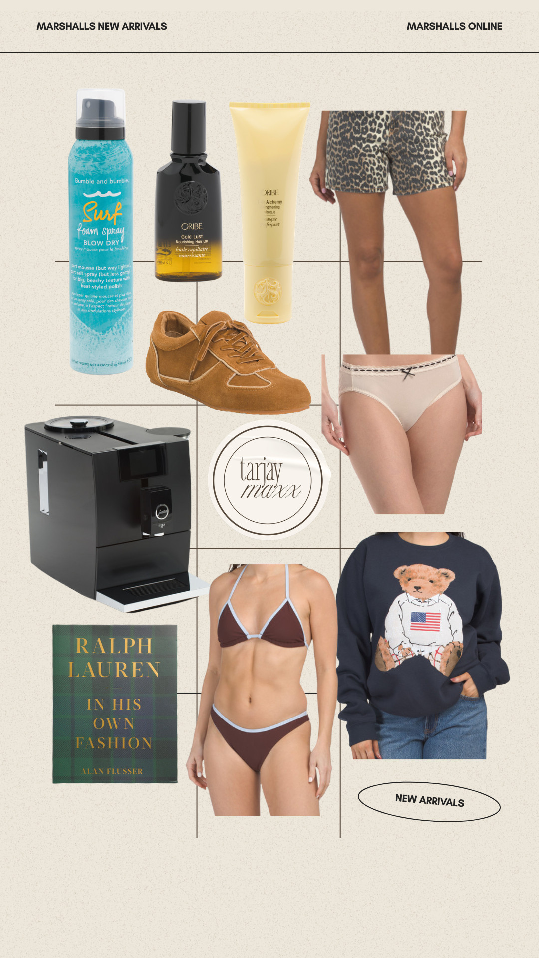 These Marshalls online new arrivals are actually such a good mix! The oribe haircare, espresso machine, and that ralph lauren book?? Plus the cutest lounge + swim pieces for spring and vacation!
spring outfits 2026, easter outfits women, date night outfits, vacation outfits beach, spring dresses, plus size fashion, work outfits, business casual workwear, marshalls online, marshalls finds, online finds, affordable luxury, home finds, beauty deals, vacation style 

 #LTKootd #LTKselfcare #LTKHome