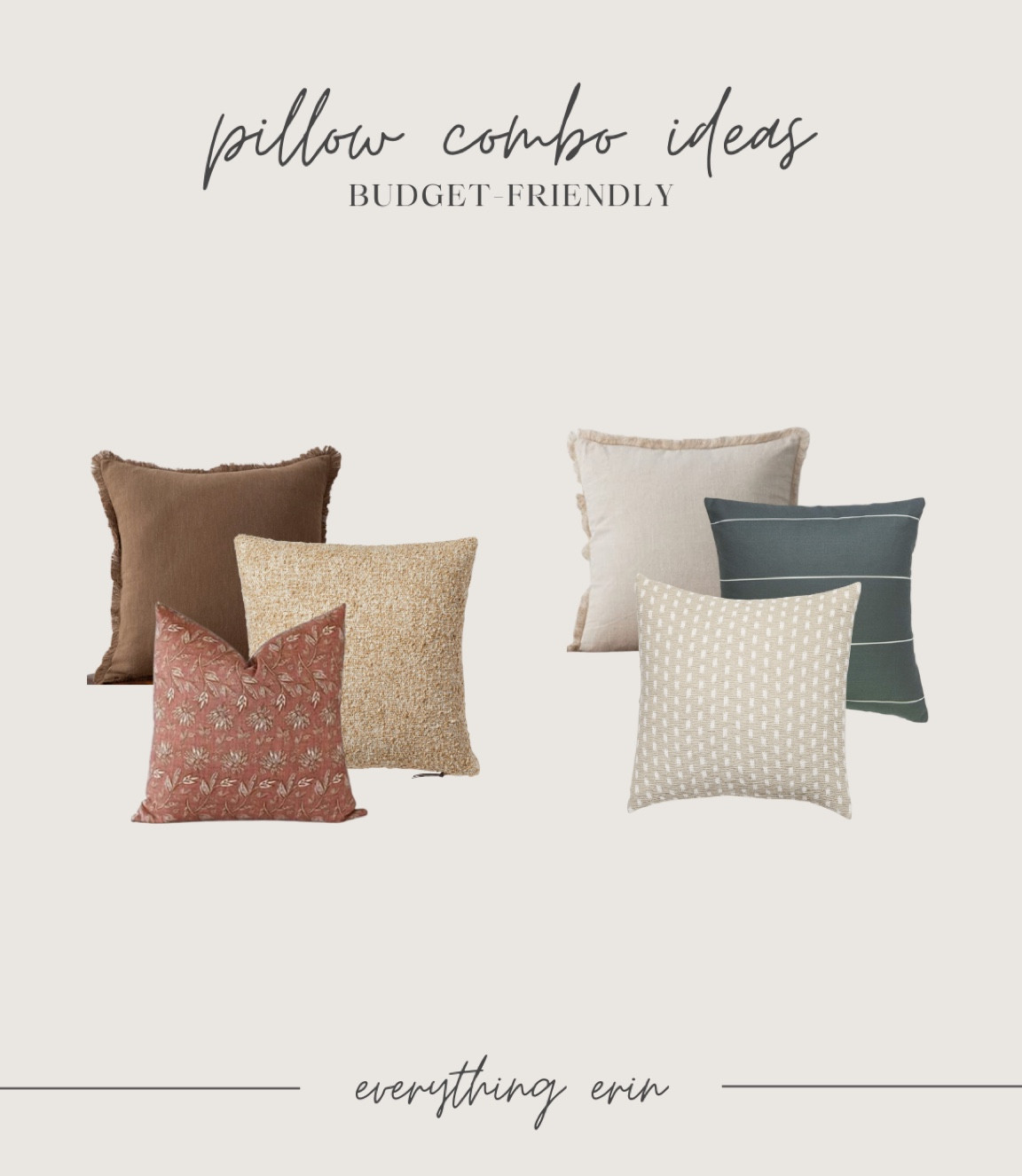 Throw pillow combos : budget friendly 

#LTKhome