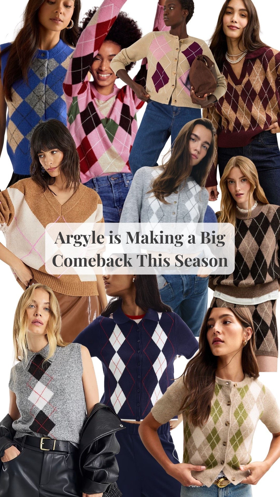 Argyle knitwear is everywhere right now 🧶 From cardigans to jumpers and gilets, this retro print is making a seriously chic comeback!

Make sure you come back tomorrow for your daily @weizstyles fashion fix! 🎉

Louise x

#trendalert #knitwearseason #fashiontiktok #styletrends #weizstyles

#LTKstyletip #LTKuk #LTKautumn