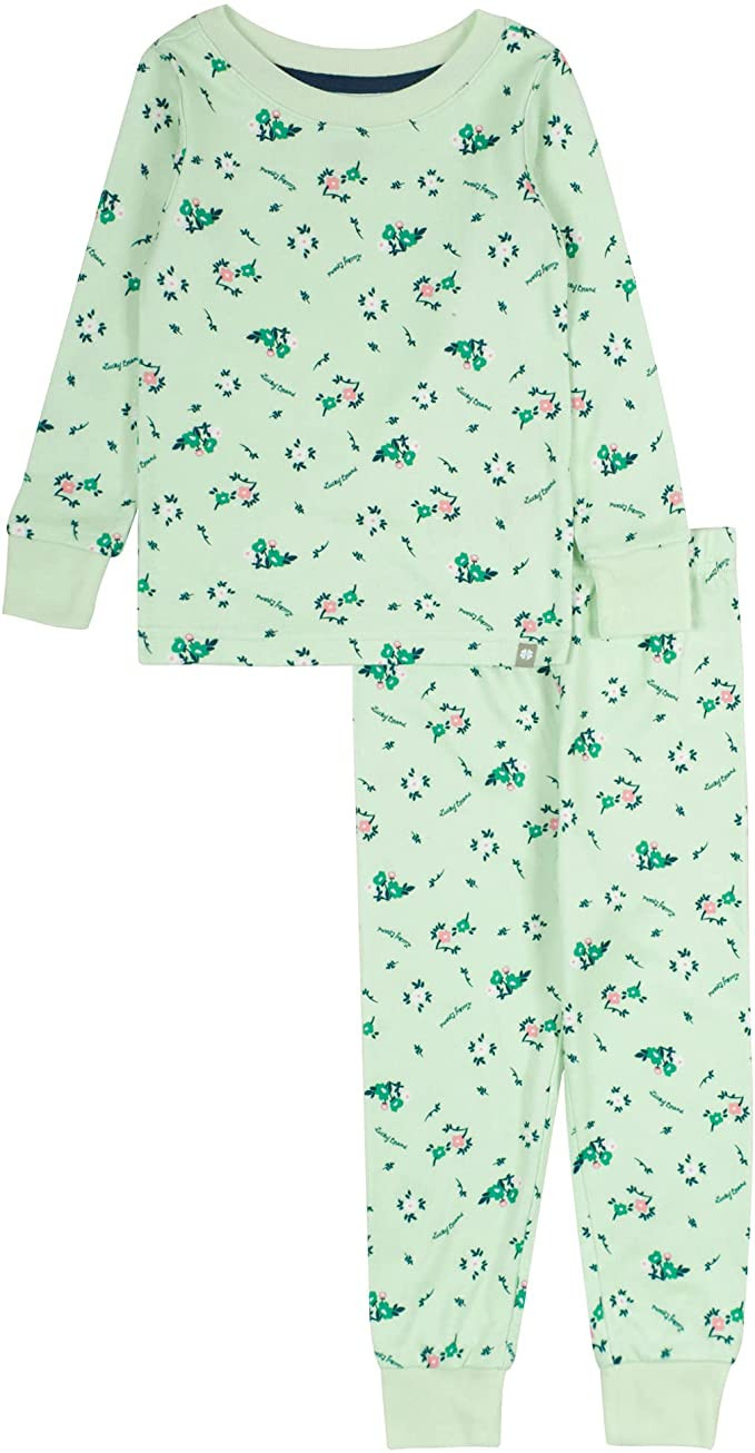 Lucky Brand Girls' 2-Piece Loose-fit Pajamas Set | Amazon (US)