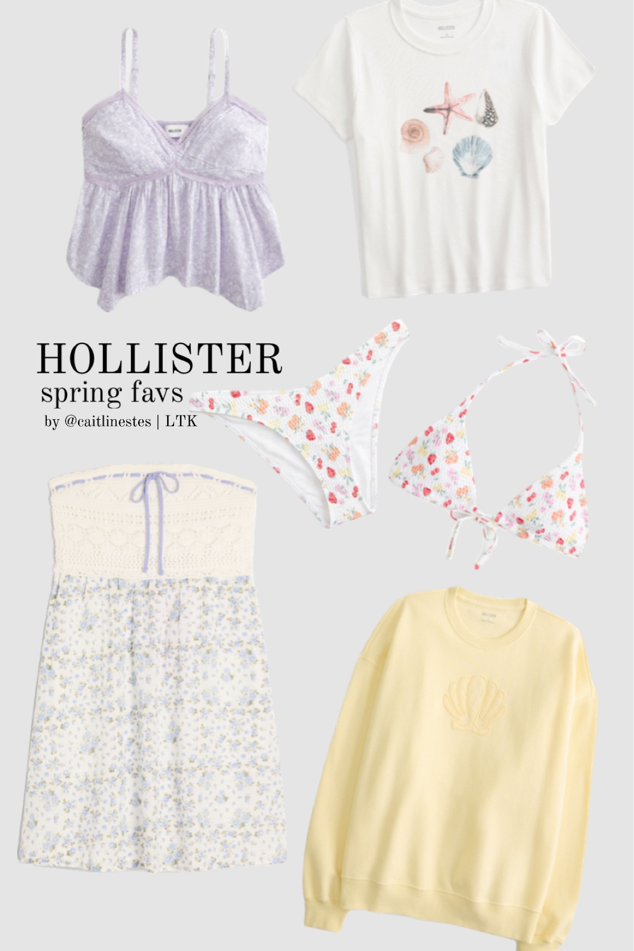 obsessing over these styles for spring break 🩷 

bikini set, butter yellow, babydoll top, hollister, crochet, babydoll dress, ditsy, floral, coquette, shabby chic, baby tee, graphic tee, oversized sweatshirt, crewneck, parke, dairy boy, girly, purple, white, strawberry, baby blue, pastel, pastels, hollister swim, hollister dress, vacation, hollister bikini, spring outfit, spring dresses, spring tops, spring fashion, preppy, spring break outfit, pastel dress, crochet dress, girls clothes, flowy top, flowy dress, swimsuits 2025

#LTKStyleTip #LTKFindsUnder50 #LTKSeasonal