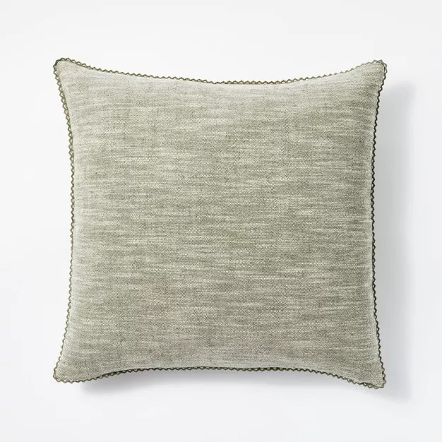 Chambray Throw Pillow with Lace Trim - Threshold™ designed with Studio McGee | Target
