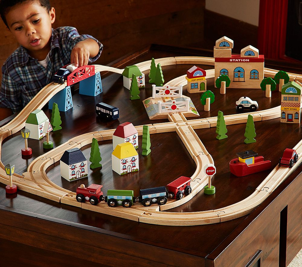 Town and Country Wooden Train Set | Pottery Barn Kids