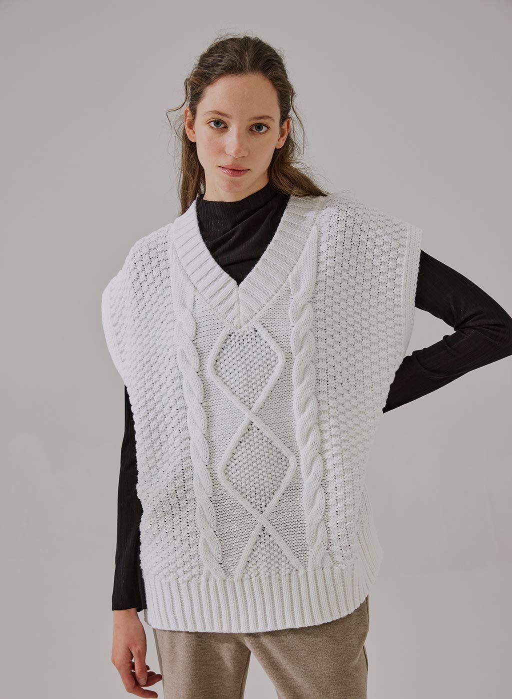 Cable Knit Vest | NAP Loungewear