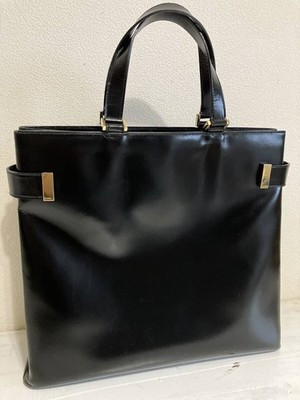 Early 2000s   GUCCI Tom Ford All Leather Tote Bag Leather Bag Black Gold with Di | eBay US