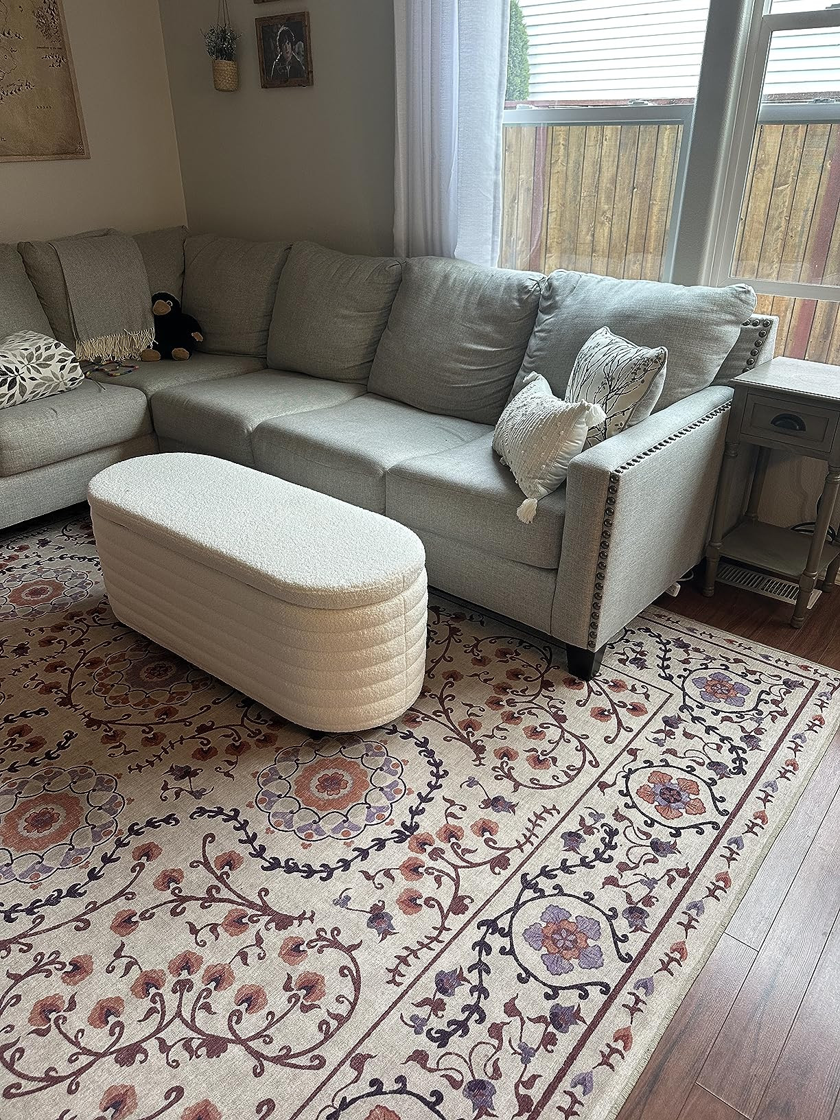 chairus Storage Bench, Modern Ottoman 45" Entryway Comfy Upholstered Stool for Living Room/Hallwa... | Amazon (US)