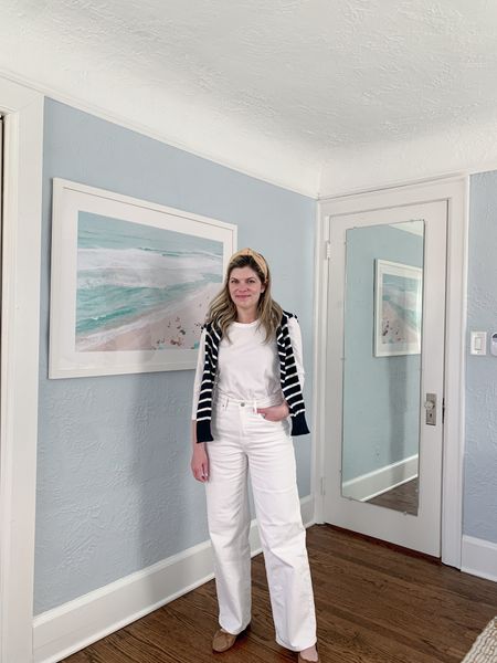 Baggy white jeans outfit idea for spring, Ballard flats 

#LTKshoecrush #LTKfindsunder50 #LTKfindsunder100