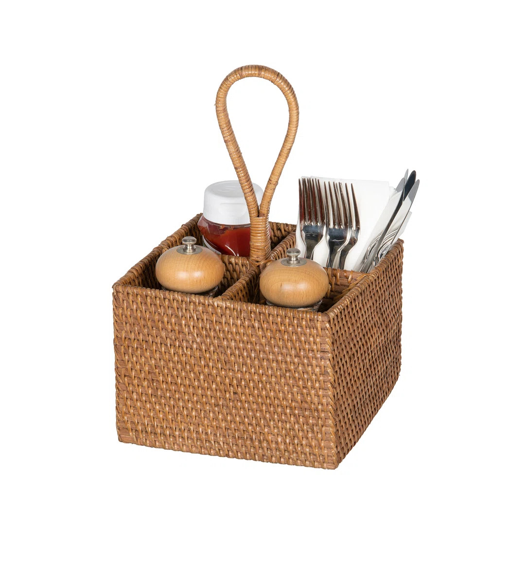Wicker Square Flatware Caddy | Wayfair North America