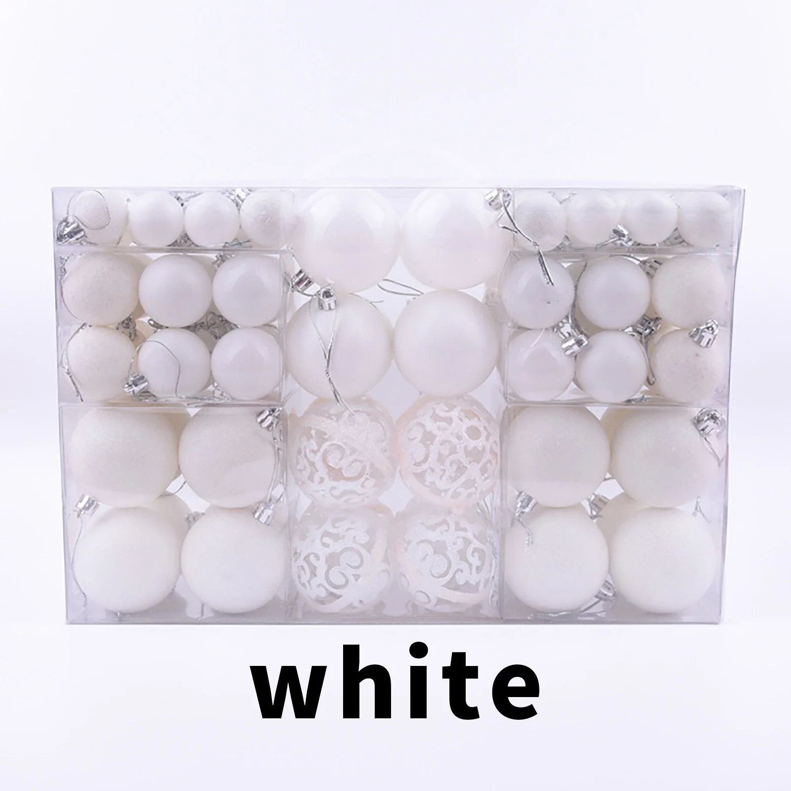Wioihee 100Pc Christmas Ball Ornaments Shatterproof Balls for Christmas Tree Decoration White One... | Walmart (US)