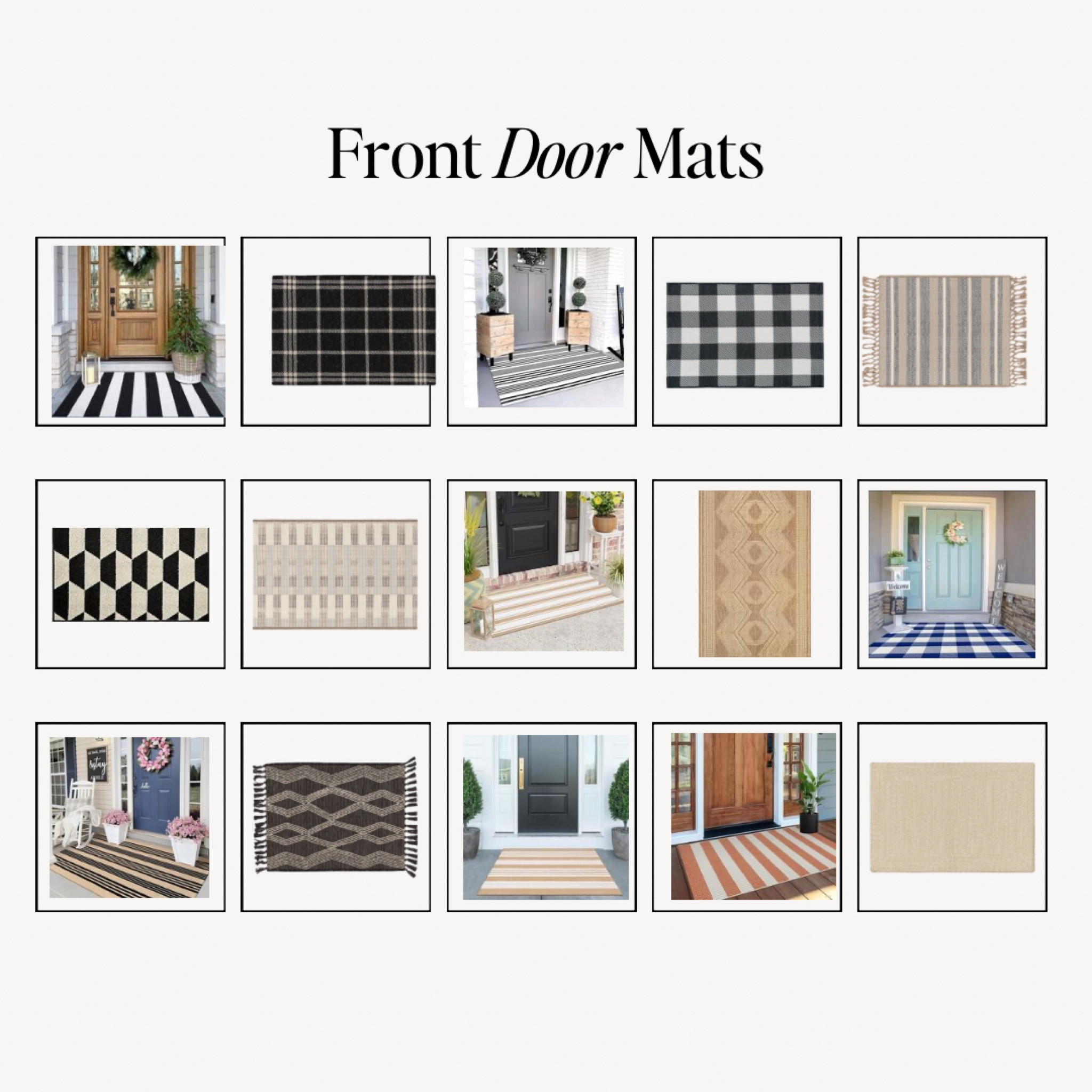 Layering front door mats