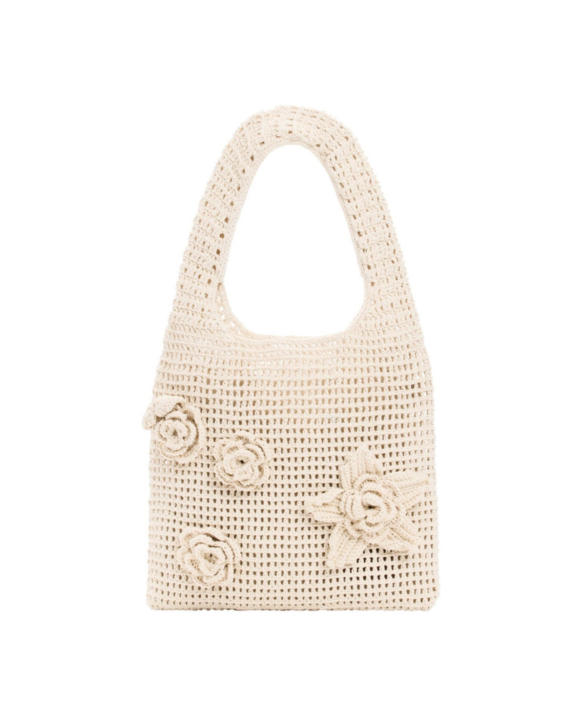 Desigual Women's Crochet Bag with Flowers - Off white | Macy's