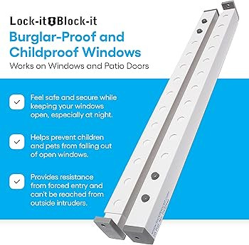 Regular – (2 Devices) Home Security Adjustable Window Security Bars/Window Lock Bar, Security B... | Amazon (US)