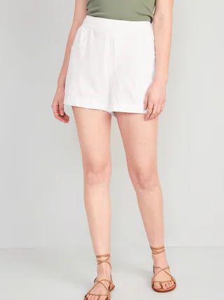 High-Waisted Linen-Blend Shorts -- 3.5-inch inseam | Old Navy (CA)