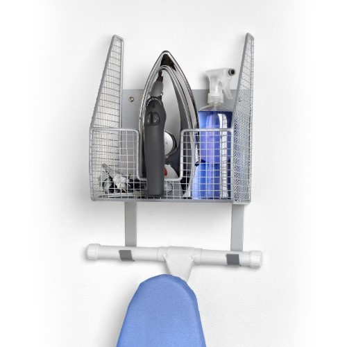 Spectrum Diversified Wall Mount Single Basket with Ironing Board Holder | Jet.com
