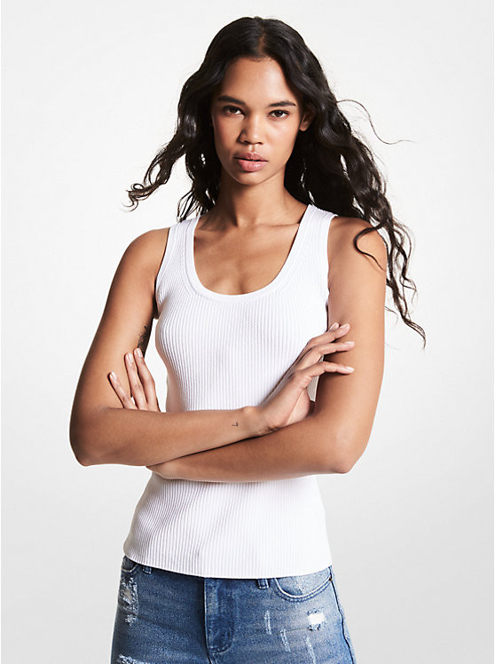 Ribbed Viscose Tank Top | Michael Kors US