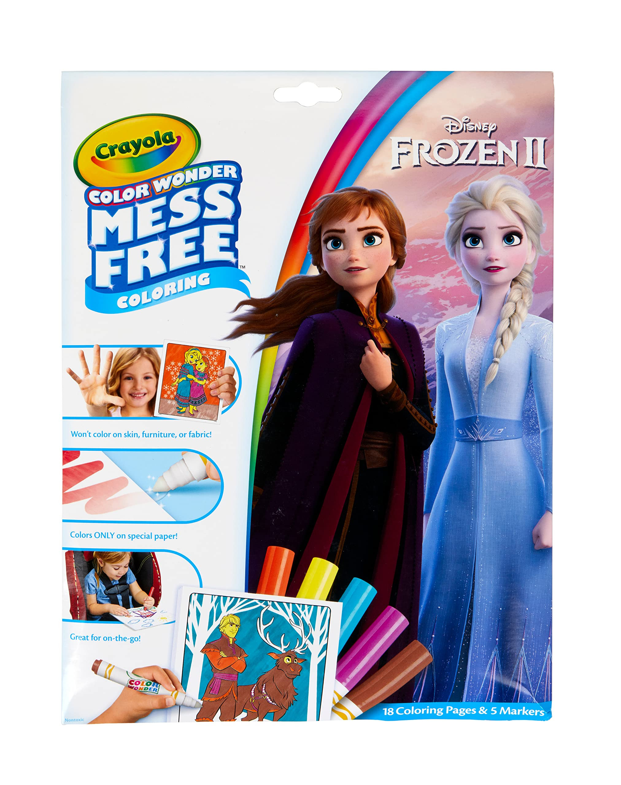 Amazon.com: Crayola Color Wonder Frozen Coloring Pages & Markers, Mess Free Coloring, Gift for Ki... | Amazon (US)