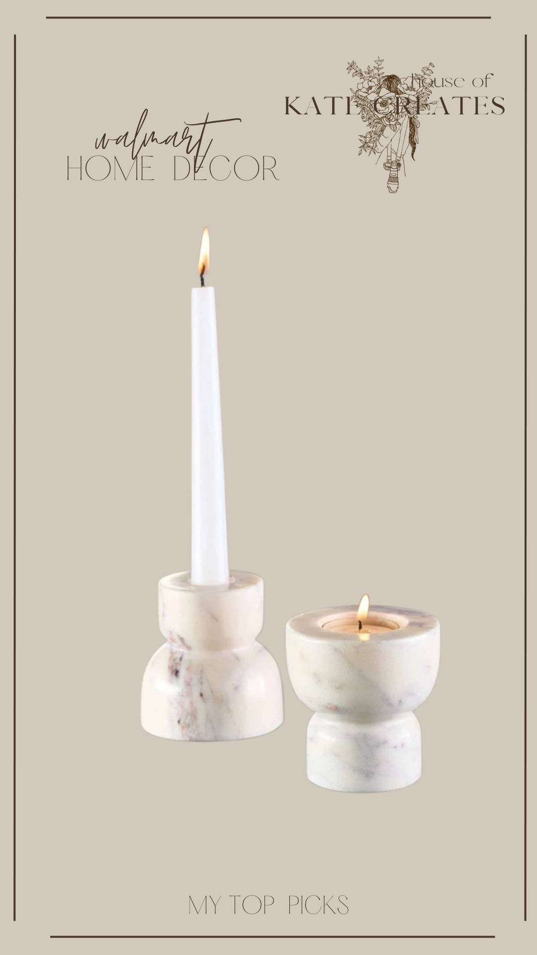 I'm so in love with these marble candle holders!! 

 #LTKHome