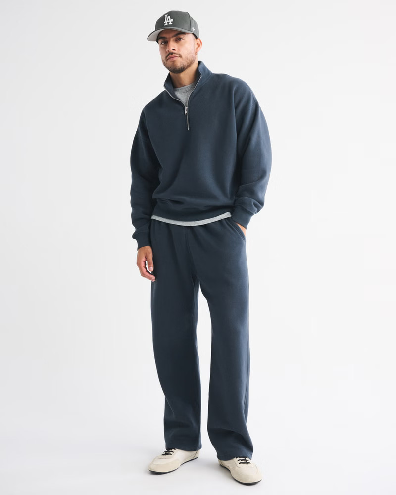 Men's Essential Half-Zip Sweatshirt | Men's Tops | Abercrombie.com | Abercrombie & Fitch (US)