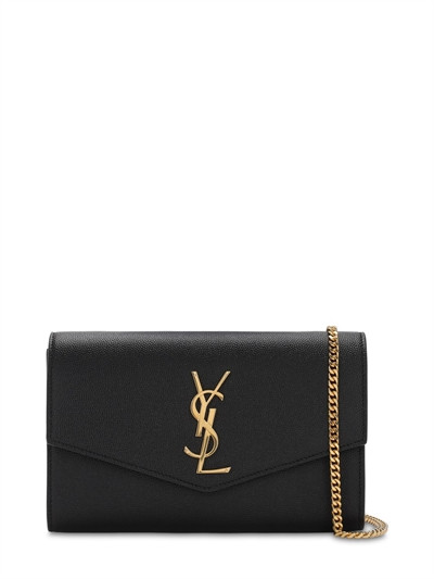 Saint Laurent - Brieftasche aus narbleder "uptown" - Schwarz | Luisaviaroma | Luisaviaroma