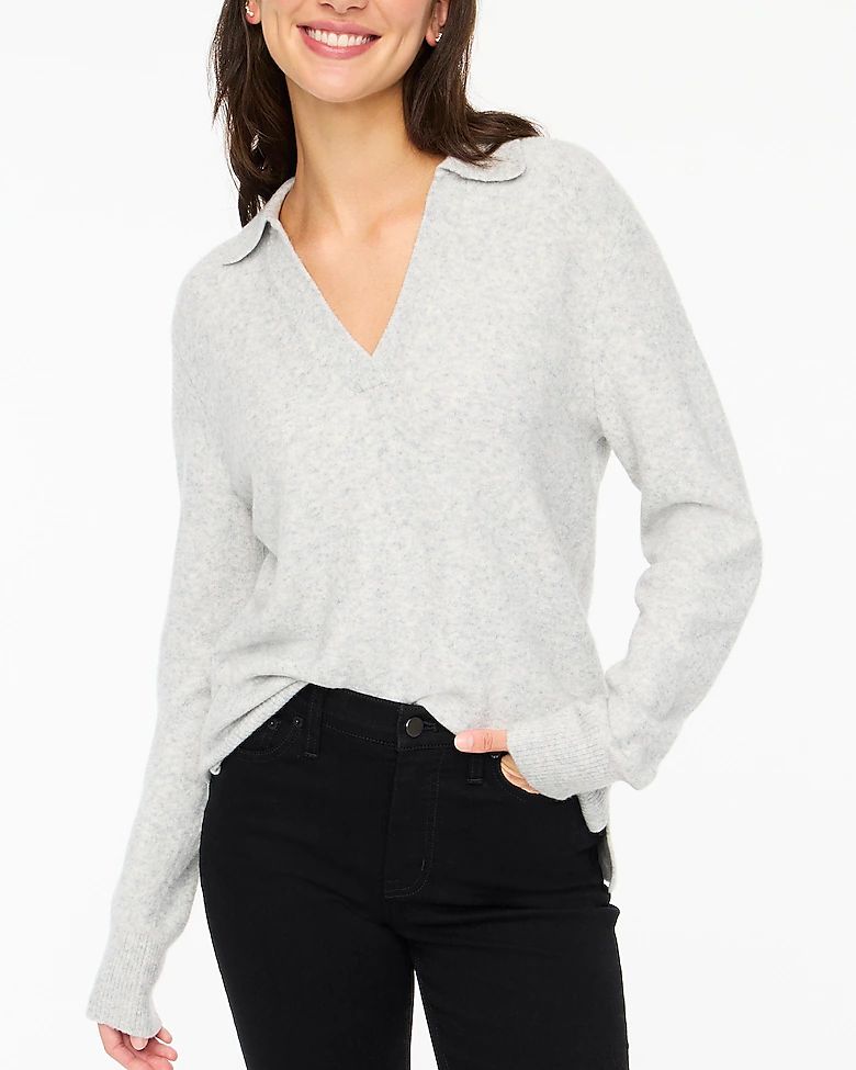 Sweater-polo in extra-soft yarn | J.Crew Factory