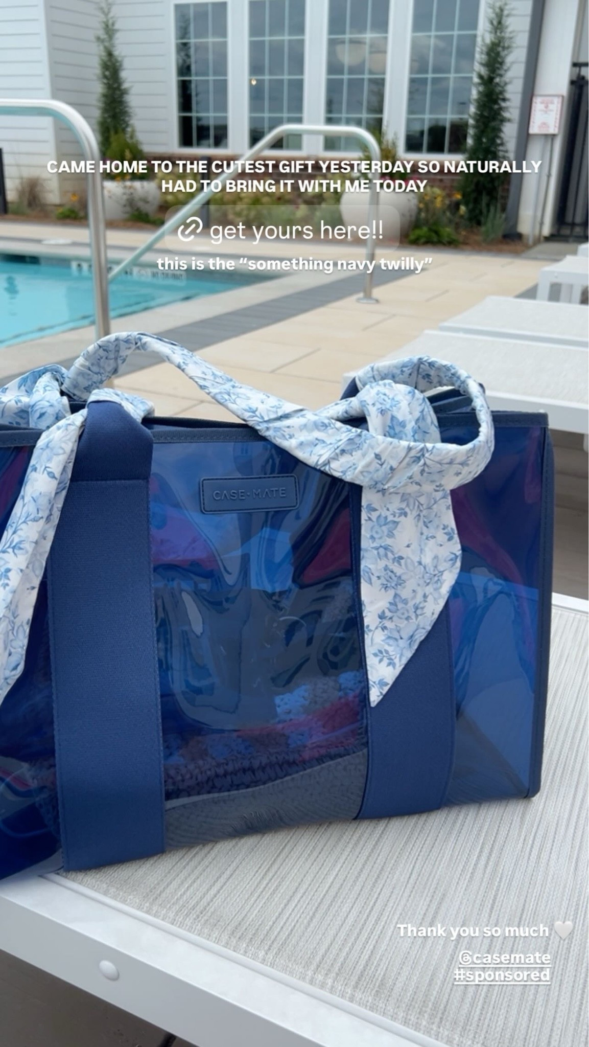 // #sponsored @casemate obsessed with this new pool bag! been eyeing one for a while and excited to have it for the pool and a beach trip soon! comes in other colors but this is the something navy twilly 🤍 //

#LTKdayinmylife #LTKSeasonal #LTKSwim