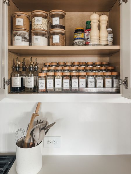 My kitchen cabinet organization! 

Spice organizers, for the kitchen, for the home, Amazon finds, Amazon deals, bamboo glass continents, salt and pepper grinder, shop the look 

#LTKhome #LTKsalealert #LTKfindsunder50