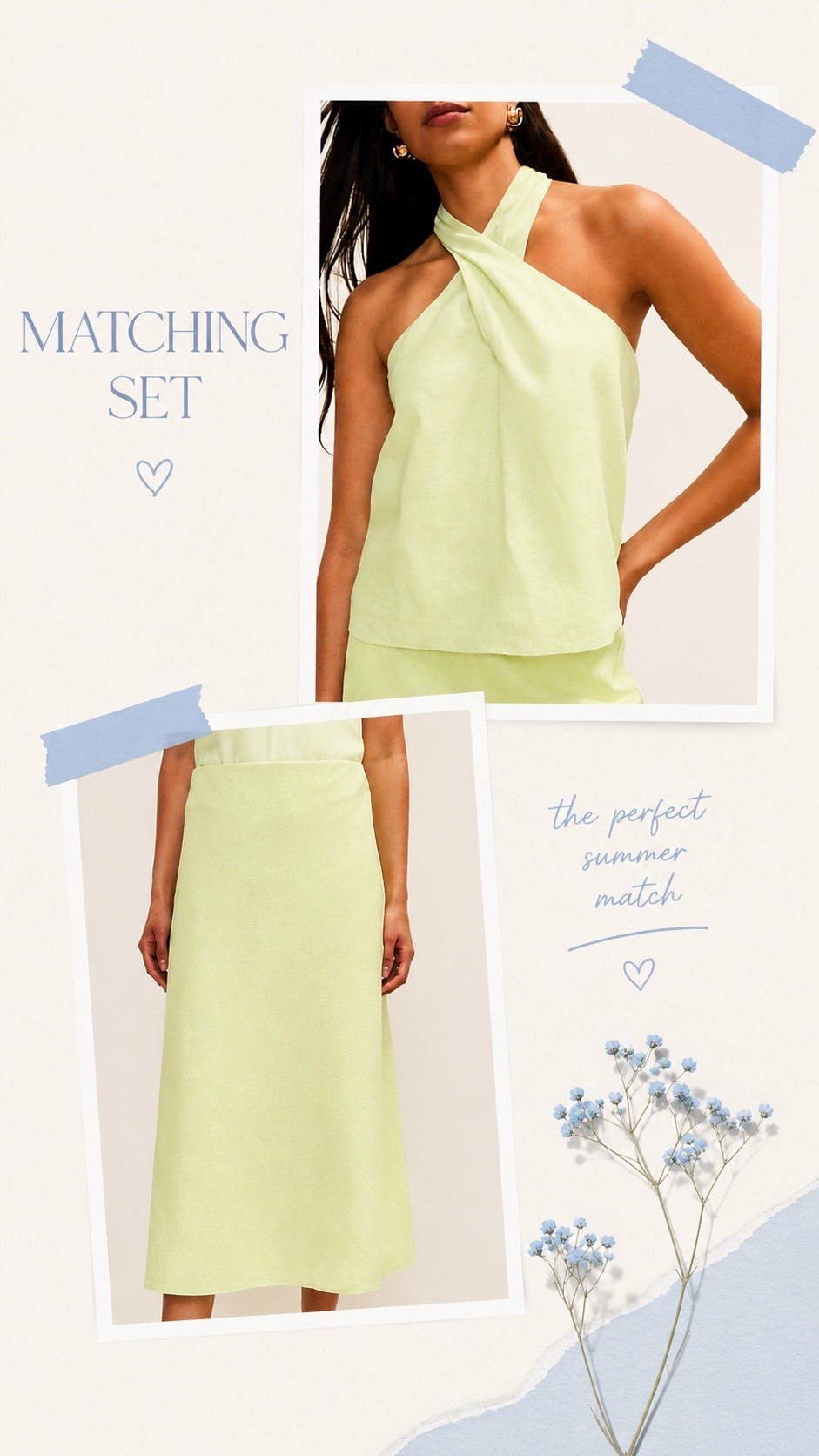 Summer matching sets are having a moment and this buttery lime combo is one of my favorite finds. The halter top and midi skirt look elevated together but are just as easy to style separately. Perfect for vacations, brunch, bridal events, summer dinners, and everything in between.

Save this set before it sells out because this color is going fast.

[matching set, summer outfit, vacation outfit, resort wear, halter top, midi skirt, elevated basics, chic summer style, brunch outfit, wedding guest outfit, capsule wardrobe, pastel outfit, LTK fashion, summer trends]

#LTKootd #LTKOver40 #LTKTravel