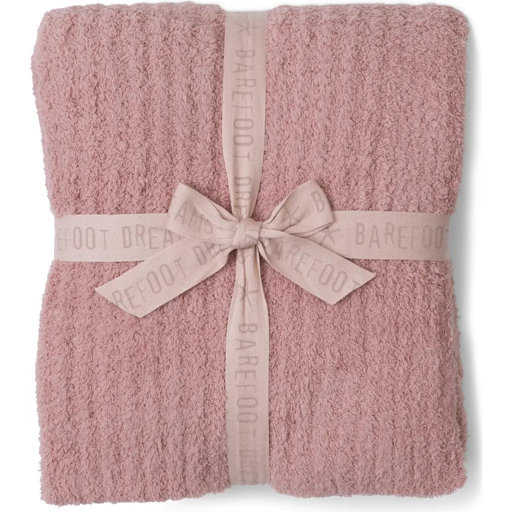 barefoot dreams CozyChic™ Rib Throw Blanket in Dusty Coral at Nordstrom | Nordstrom