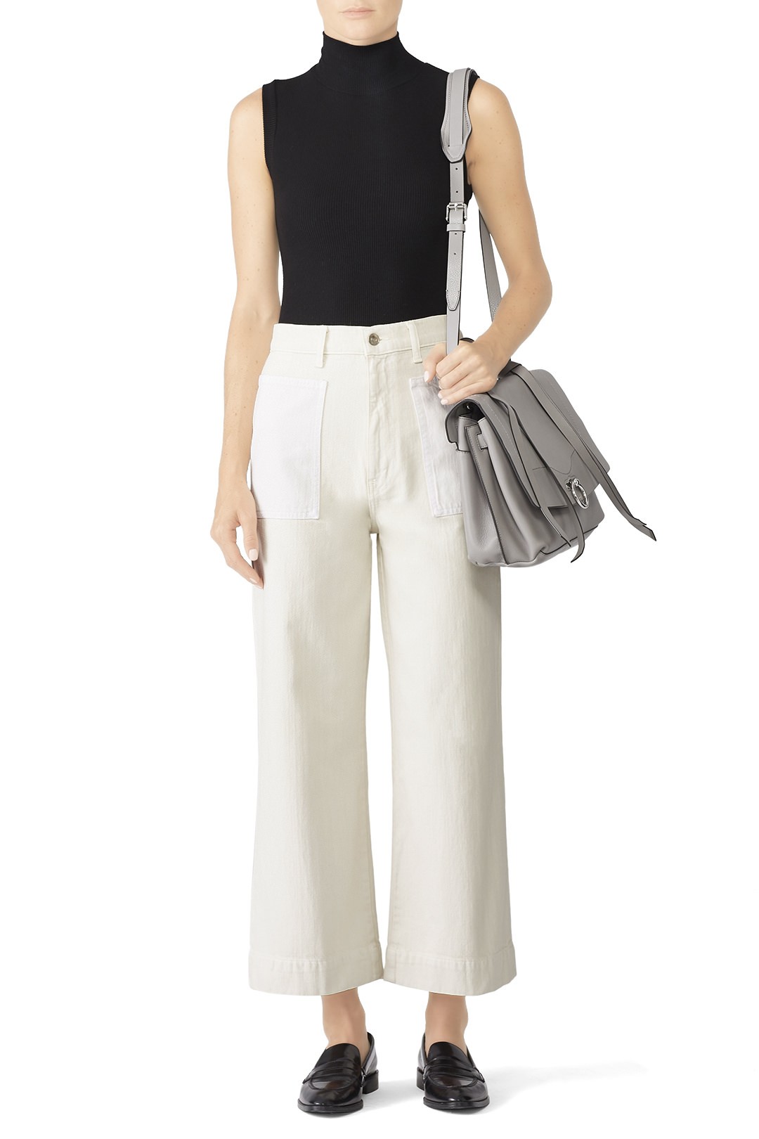 Proenza Schouler White Label White Denim Culottes | Rent The Runway