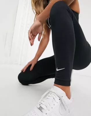Nike black club leggings with swoosh logo | ASOS (Global)