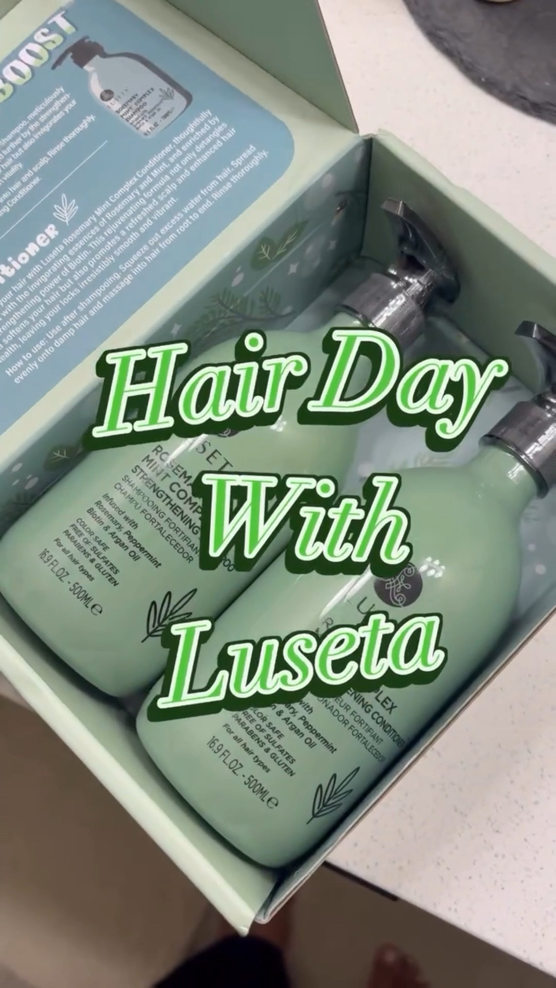Hair Day with @Luseta Beauty  @influenster
.
.

#complimentary #hairgrowth  #luseta  #rosemarymint  #scalpcare #hairday #haircare #goodhairday #lusetabeauty