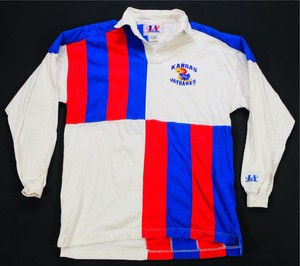 Rare Vintage LOGO ATHLETIC Kansas University Jayhawks Striped Rugby Shirt 90s Xl  | eBay | eBay AU