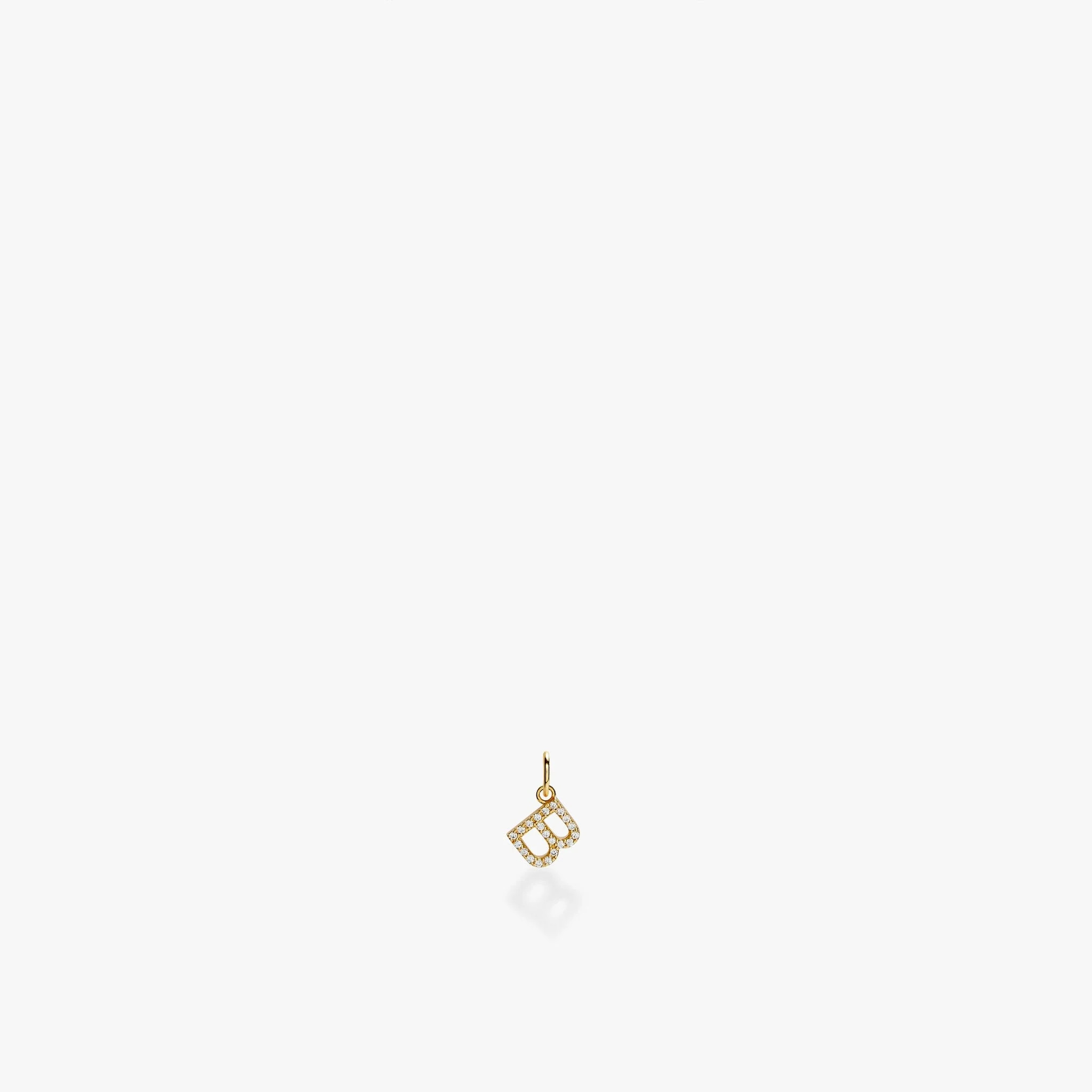 Mini Pav\u00e9 Initial Charm | Tiny Tags (US)