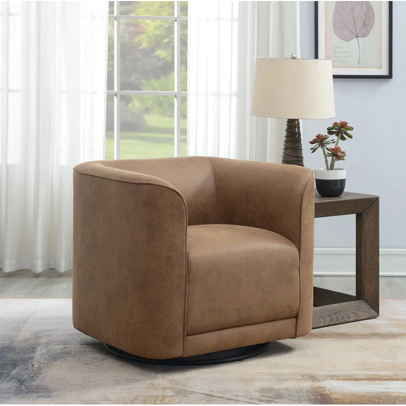 Cordoba Upholstered Swivel Barrel Chair | Wayfair North America