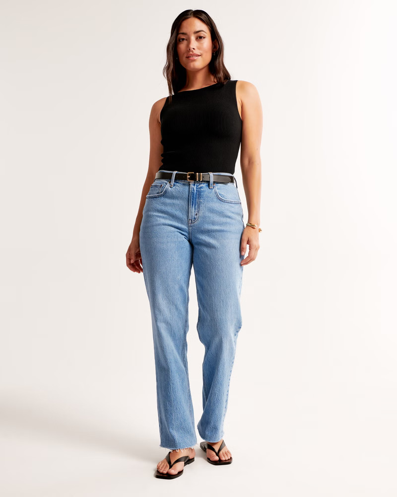 Curve Love Ultra High Rise 90s Straight Jean | Abercrombie & Fitch (US)