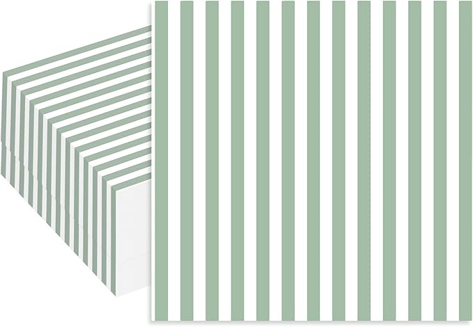 Stxy's Sage Green Napkins 60ct (Smudge Free & Food Grade Ink) Sage Green Paper Cocktail Napkins S... | Amazon (US)
