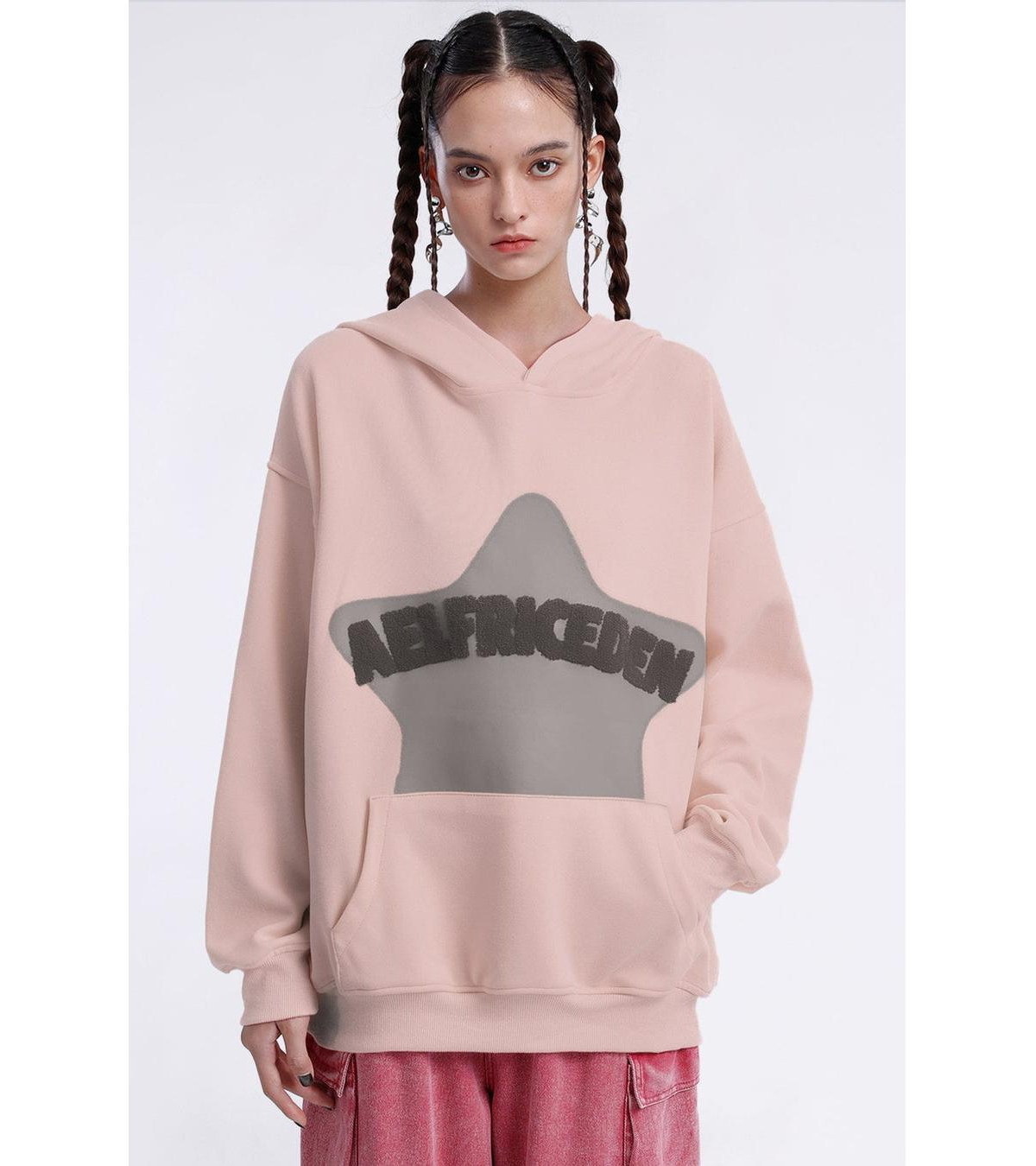 Aelfric Eden Women's Vintage Embroidery Eden Star Pullover Hoodie - Rose quartz | Macy's