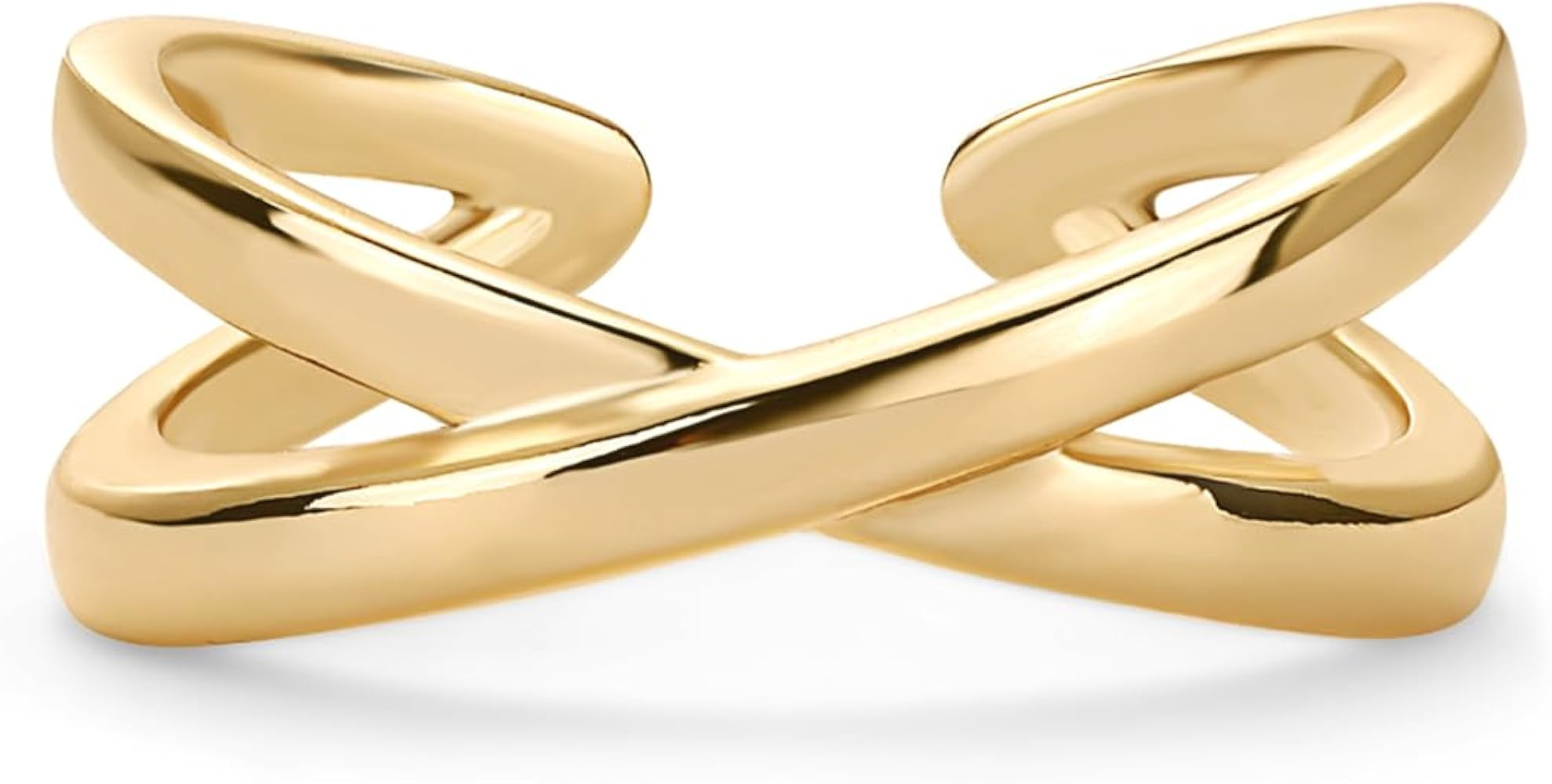 PAVOI 18K Gold Plated Adjustable Toe Rings for Women | Trendy Criss-Cross and Classic Band Toe Ri... | Amazon (US)
