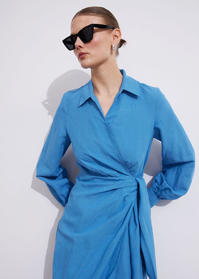 Collared Wrap Midi Dress | & Other Stories US