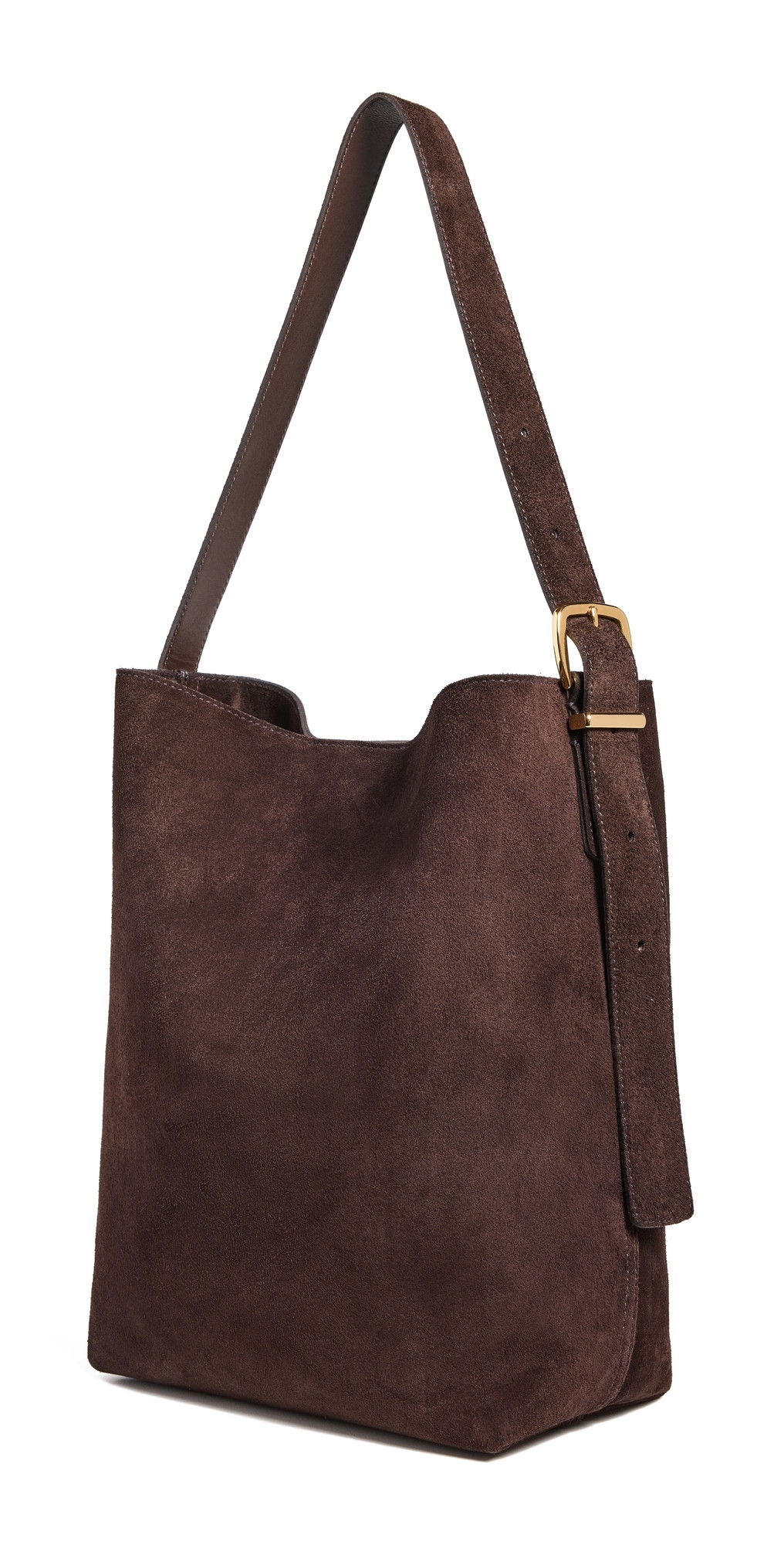 Madewell The Essential Bucket Tote in Suede Dark Carob One Size | Shopbop