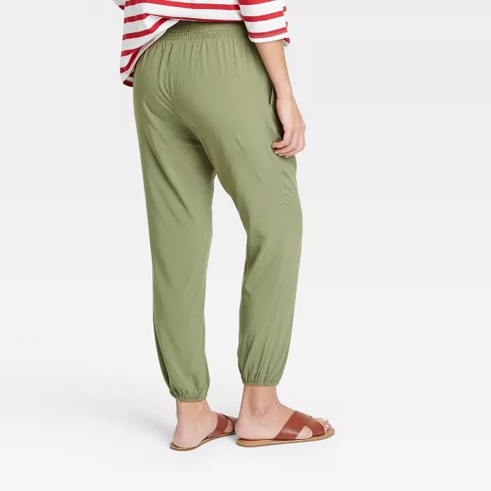 The Nines by HATCH™ Maternity Relaxed Elastic Waist Pull-On Pants Olive Green | Target