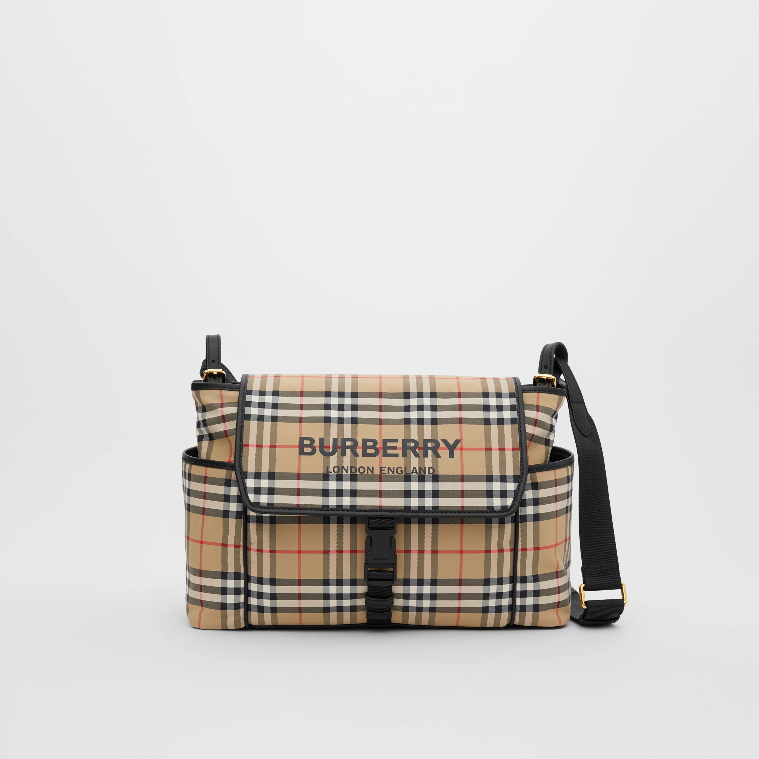 Vintage Check ECONYL® Baby Changing Bag in Archive Beige - Children | Burberry United States | Burberry (US)