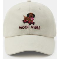 Zara - Embroidered Dog Twill Cap - Ecru - S-M - Woman | Zara US