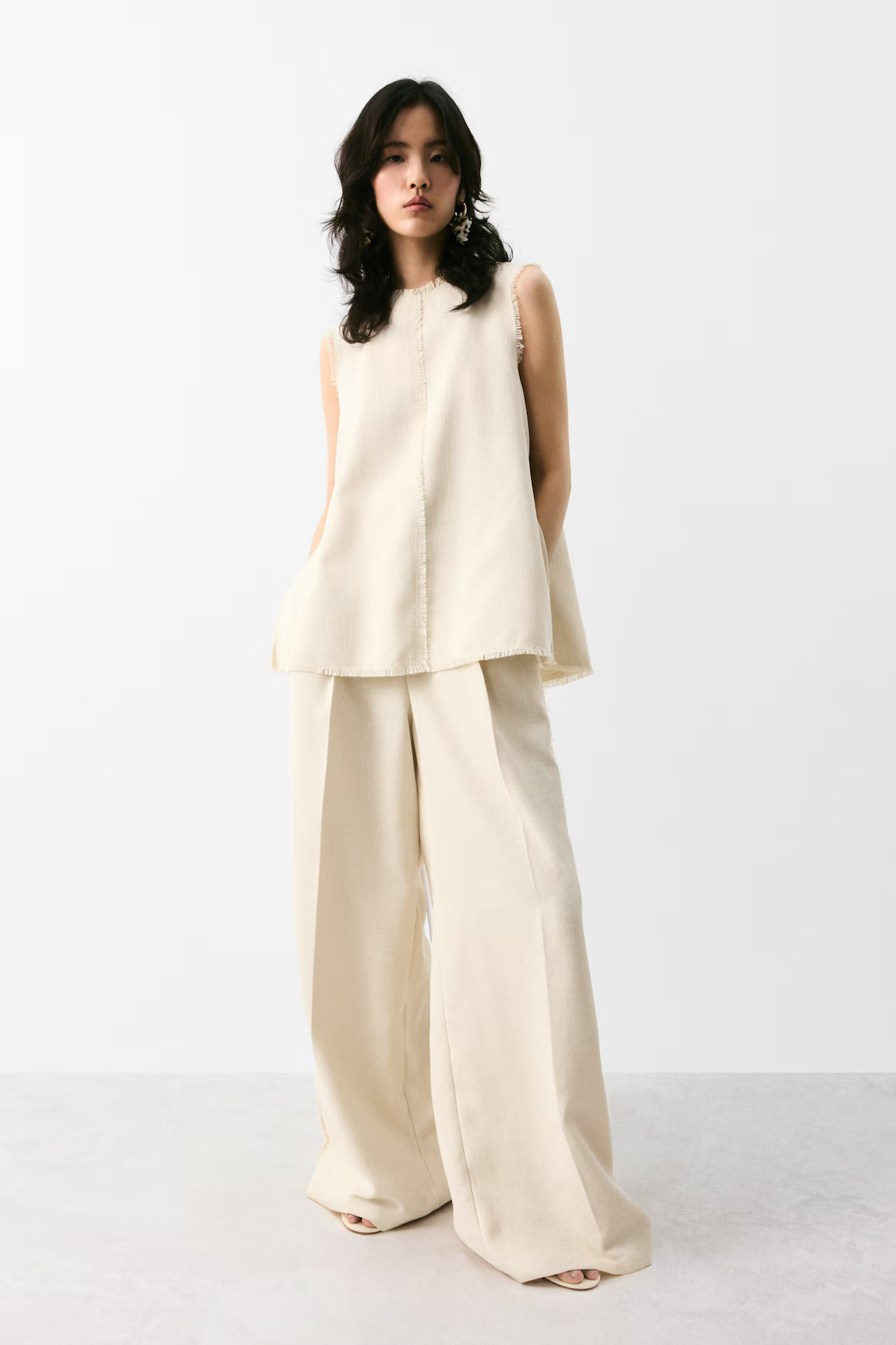 Wide twill trousers | H&M (UK, MY, IN, SG, PH, TW, HK)