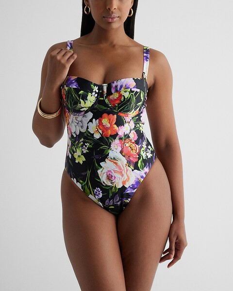 Balconette Convertible Body Contour One-Piece Swimsuit | Express