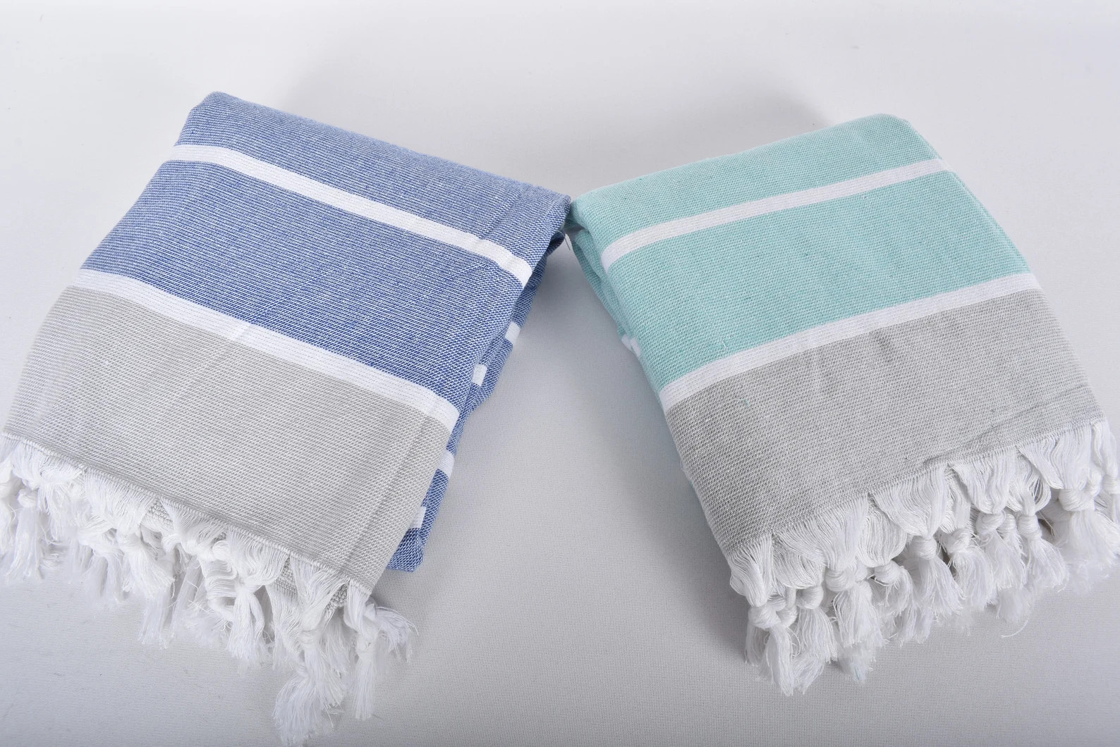 Monogram Beach Towel, Merry Christmas Gifts, 63"x40" Khaki Green Striped Terry Towel, Bachelorett... | Etsy (US)