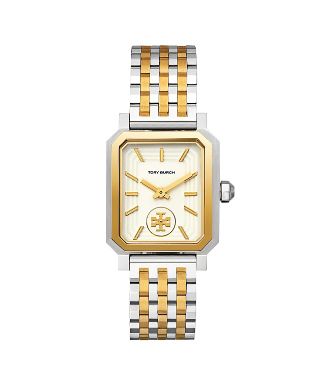 Tory Burch Robinson Watch, Two-Tone Gold/Stainless Steel/Cream, 27 X 29 Mm | Tory Burch (US)