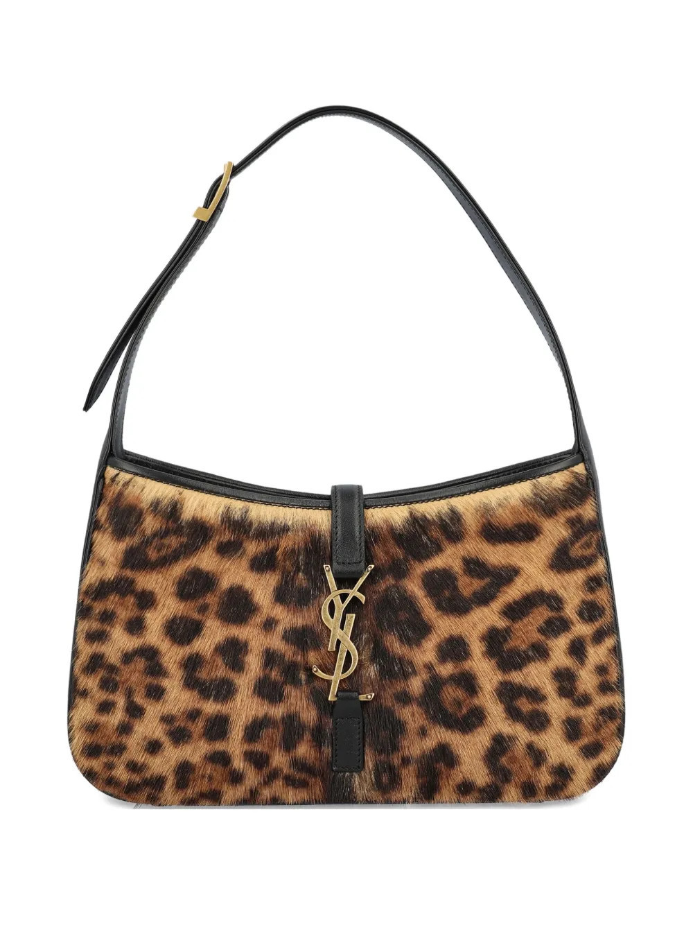 Saint Laurent Le 5 à 7 leopard-print clasp shoulder bag - Neutrals | Farfetch Global