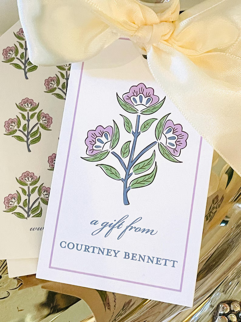 Caitlyn Tags | Set of 16 | Lavender and Sage Flower | Etsy (US)